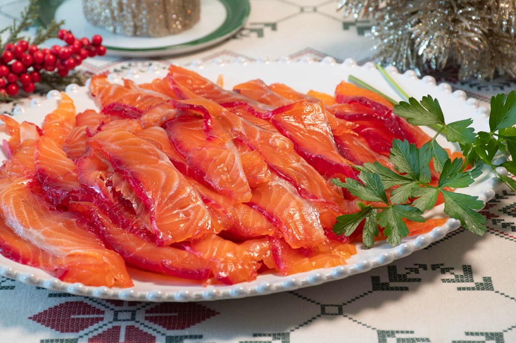 Gravlax — Salmón marinado al estilo sueco.&nbsp;Suecia