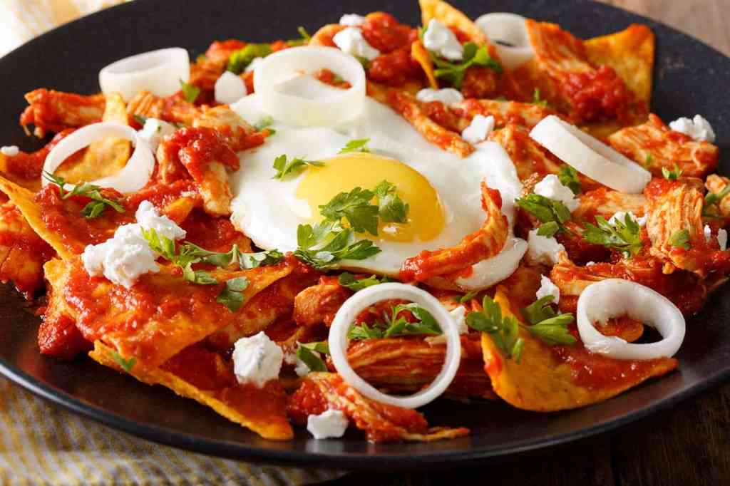Chilaquiles rojos. México.