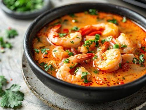 Tom Yum Goong (sopa picante de camarones).&nbsp;Tailandia.